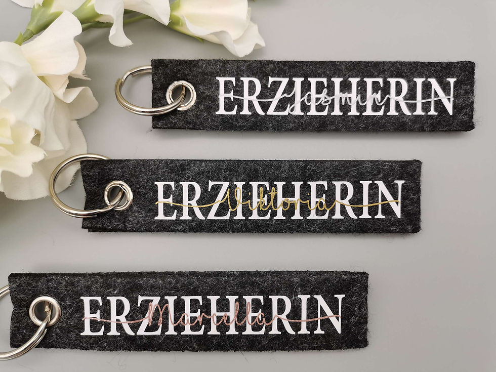 Miniaturbild: Schlüsselanhänger Filz "WUNSCHTEXT"