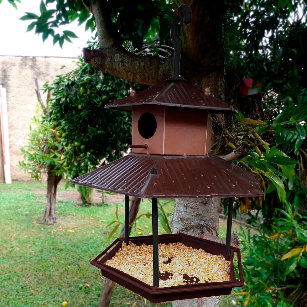 Miniatura: Comedouro com casa - Branco
