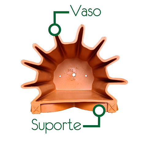 detalhe suporte do vaso de parede