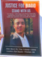 Panfleto convocando a protestar contra la Procuraduría de Distrito después del incidente.