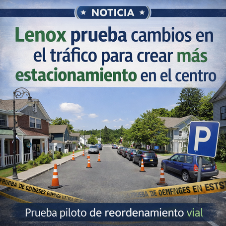 Lenox prueba cambios en el tráfico para crear más estacionamiento en el centro