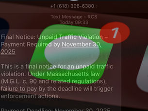 RMV advierte sobre una nueva estafa por mensajes de texto en Massachusetts