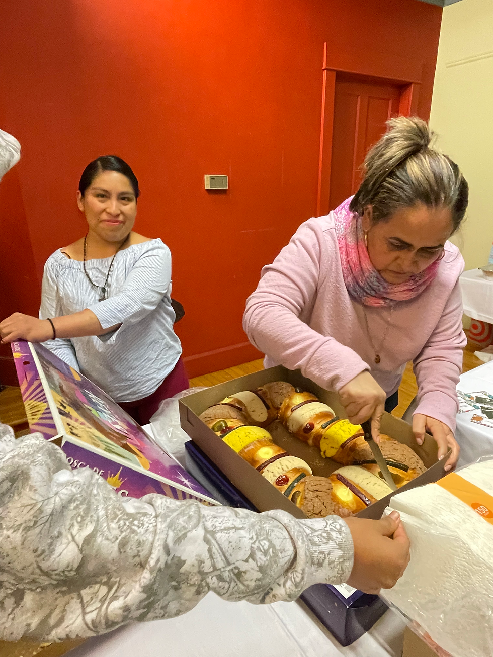 La tradicional búsqueda del muñeco en la rosca no podía faltar