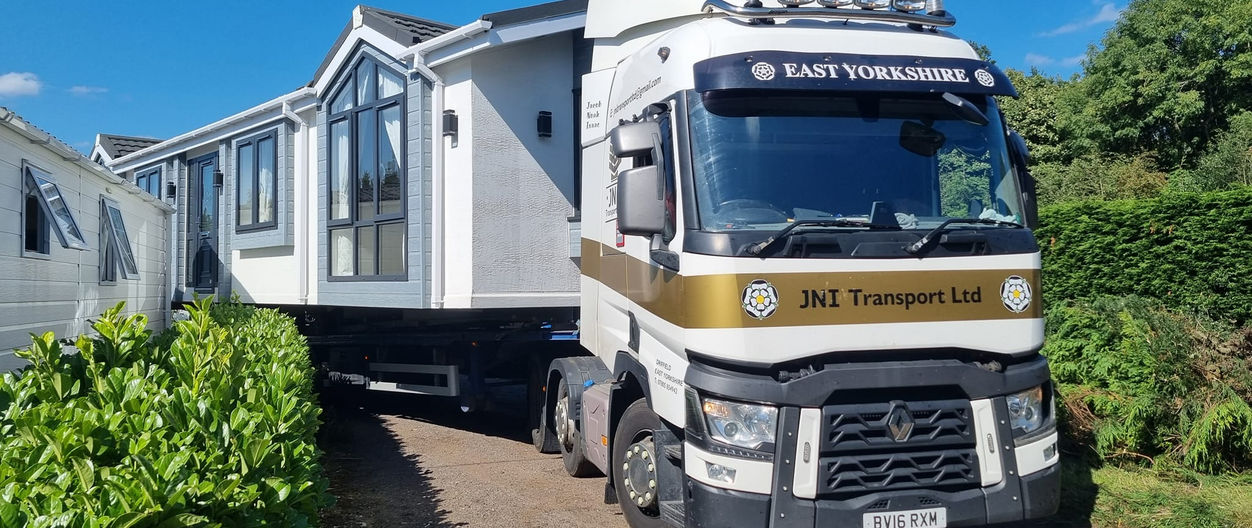 JNI Transport Ltd caravan haul turn