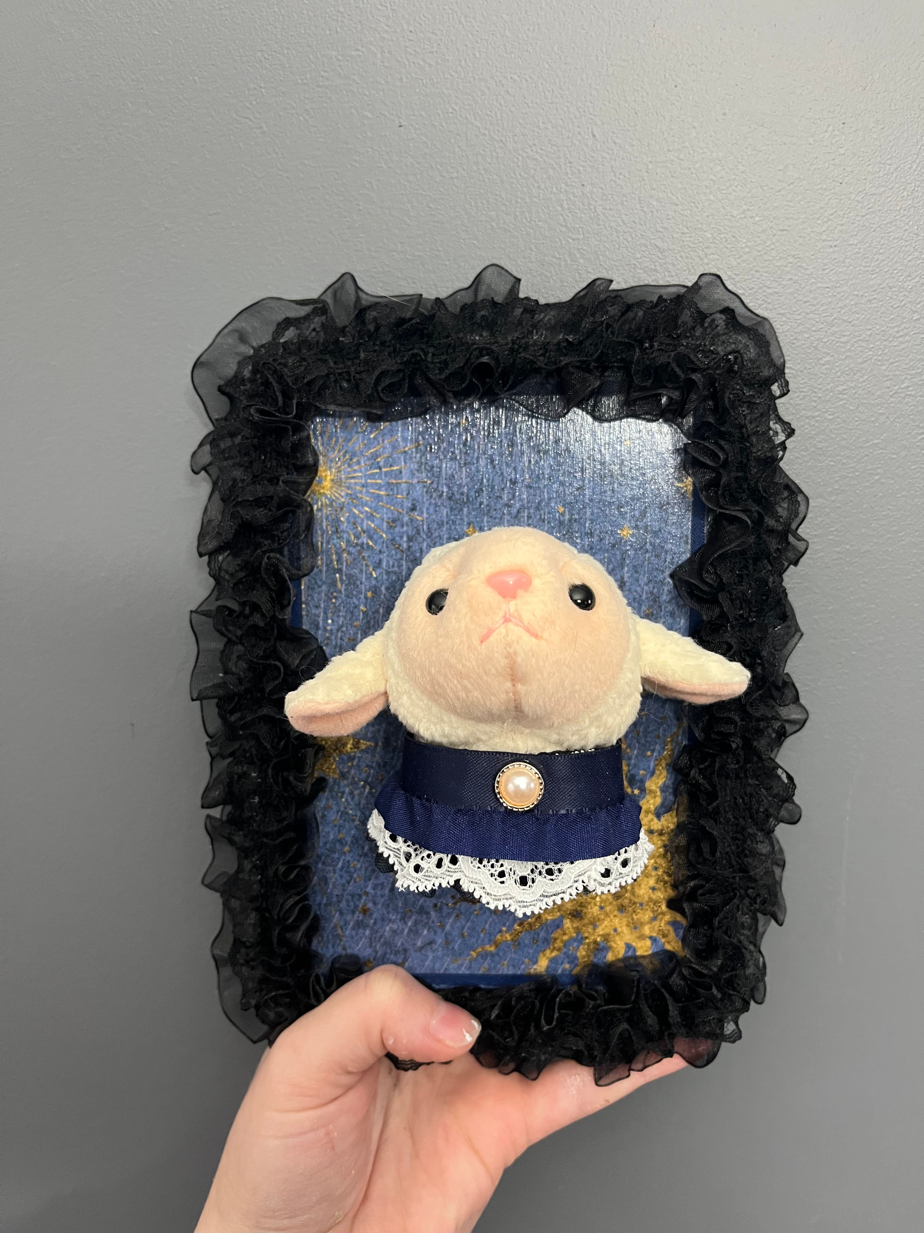 Lamb Plushie Taxidermy