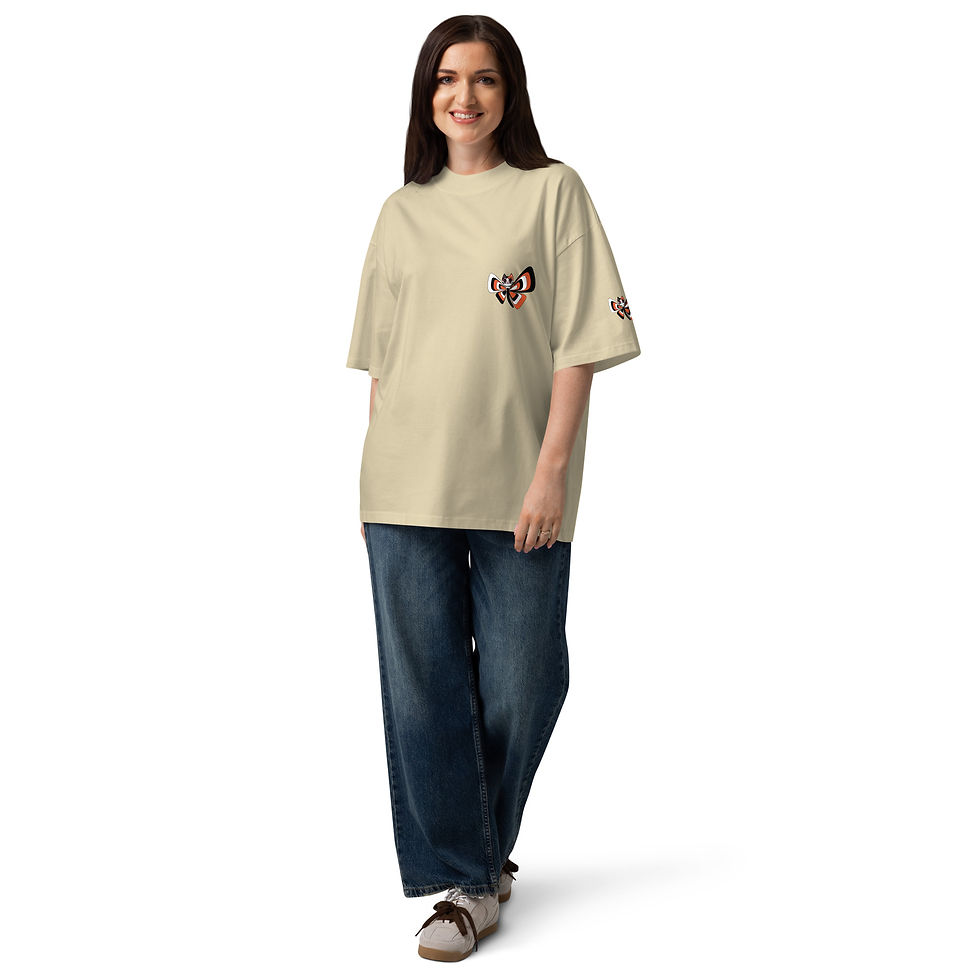 Thumbnail: Unisex organic oversized high neck t-shirt