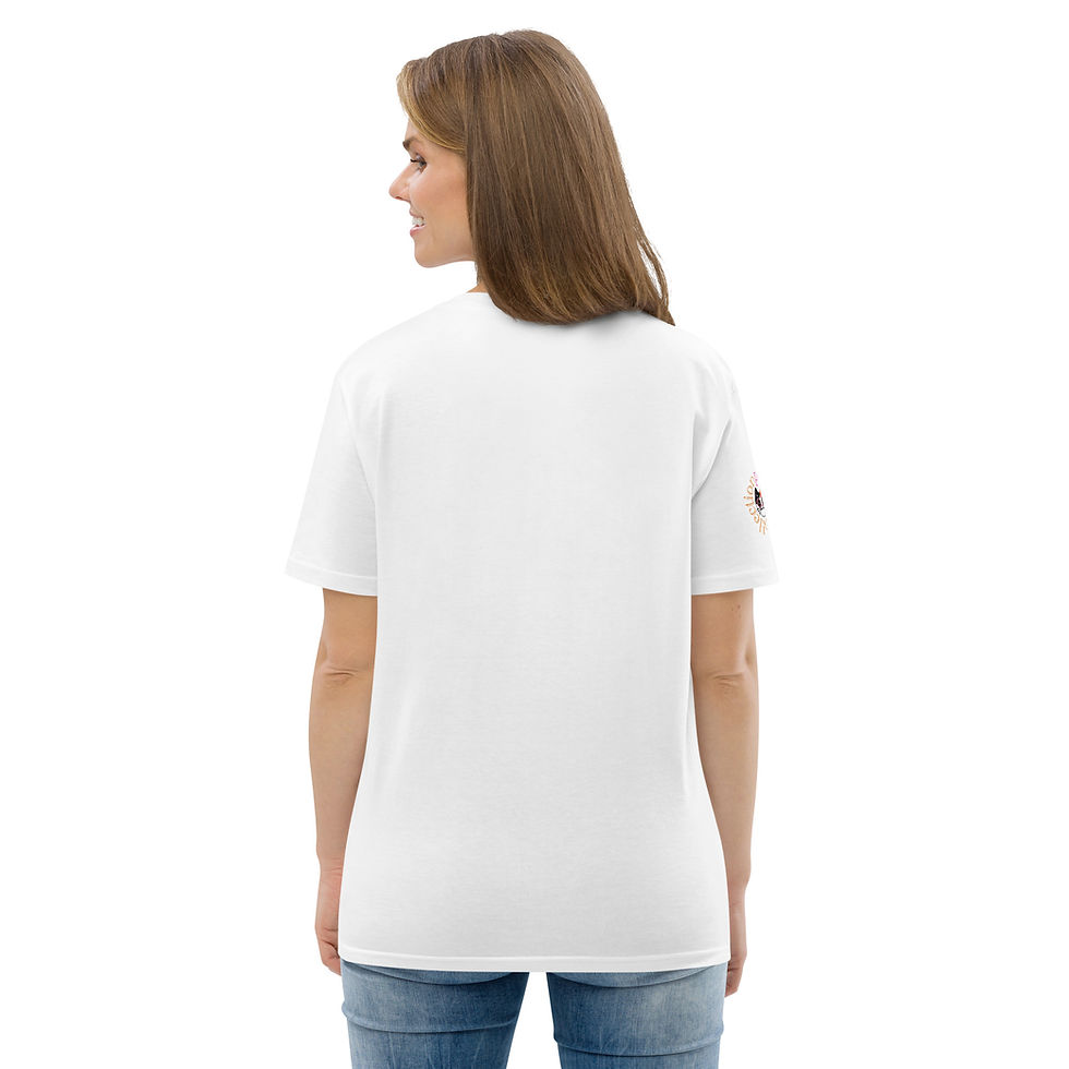 サムネイル： Unisex organic cotton t-shirt (Kanfu Cat Design) 