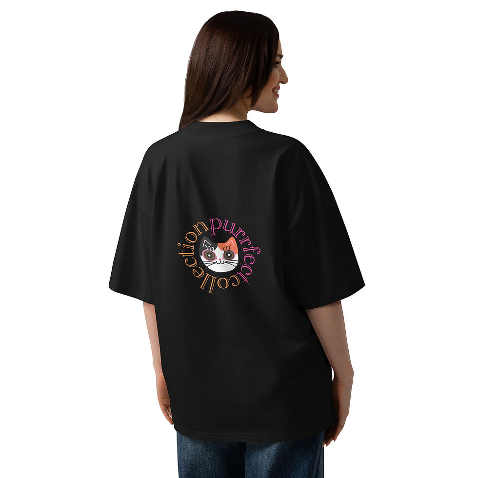 サムネイル： Unisex organic oversized high neck t-shirt