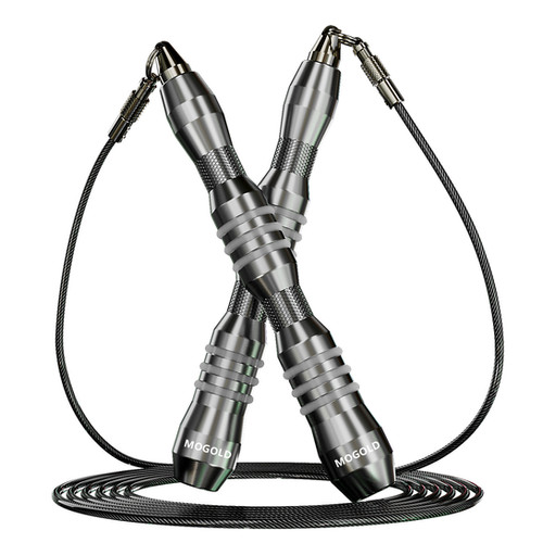 MOGOLD Jump Rope – Steel Wire Speed Rope with Non-Slip Metal