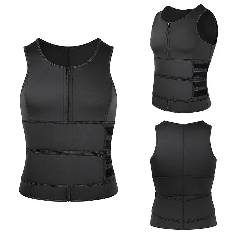 Thumbnail: Vensslim Men’s Body Shaper Waist Trainer Slimming Sauna Sweat Compression Shirt