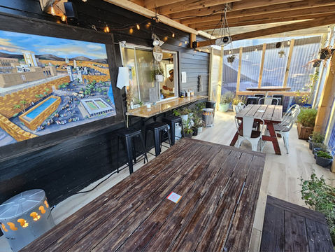indoor dining by poconos mountains creek