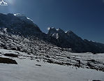 sur le glacier du Dafeng à Siguniang