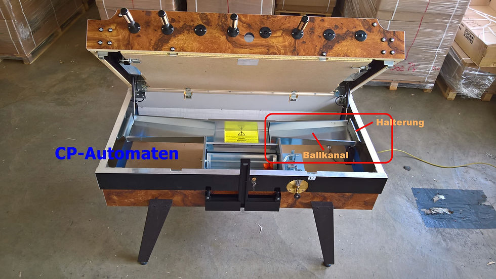 Miniaturbild: Garlando, cp-automaten, Ballkanal, C+P , CP, Töggelikasten, Fussballtisch, Tischfussball, Fussballkasten, Baby-Foot.