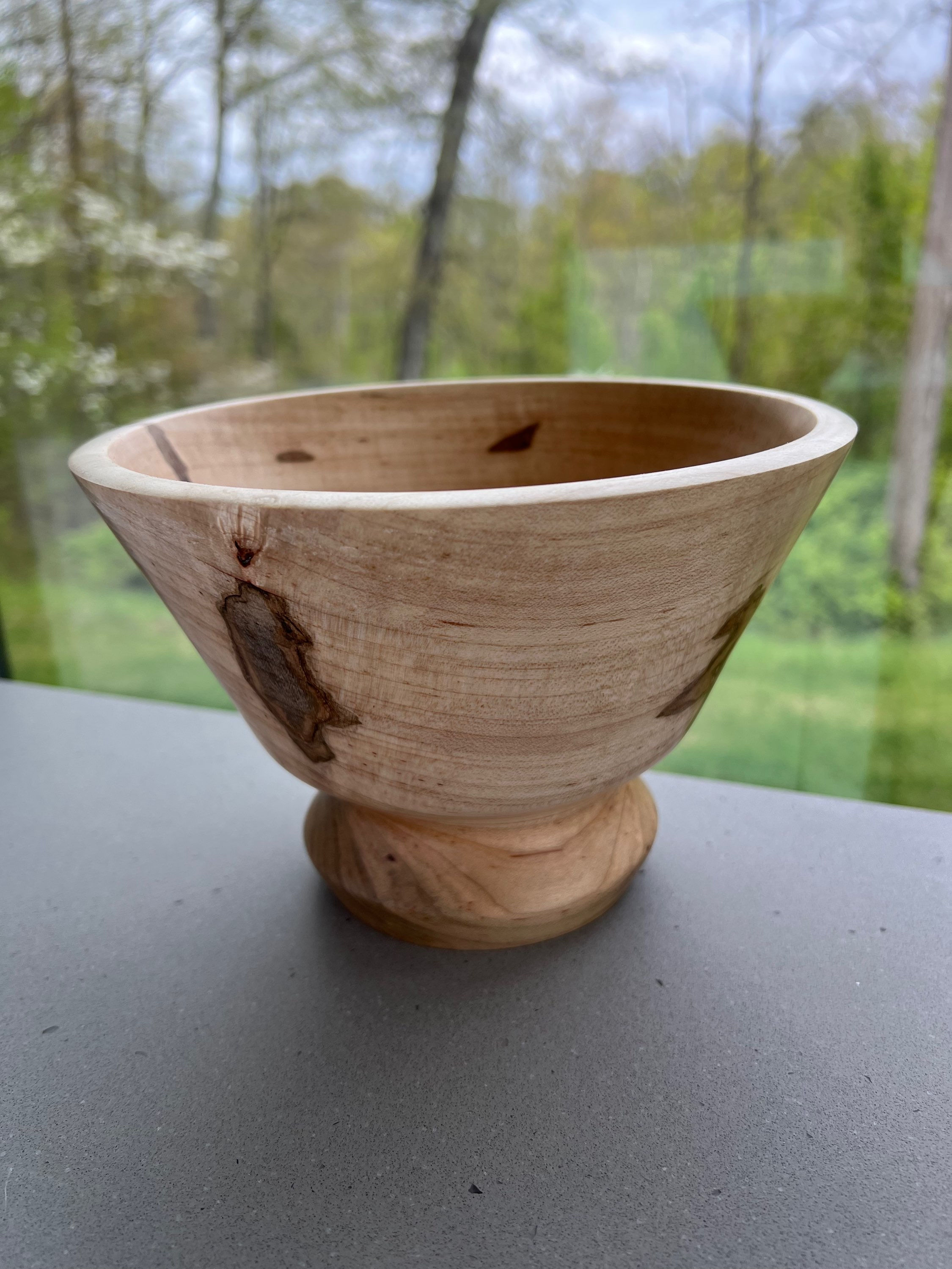 Spalted Maple Bowl with foot