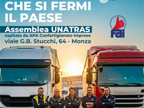 Autotrasporto: caro gasolio, si chiedono misure urgenti. Assemblea a Monza il 23 maggio 