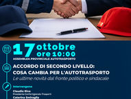 Autotrasporto, il 17 ottobre assemblea provinciale sul nuovo accordo di secondo livello