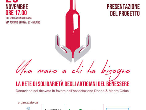 25 Novembre: a Cantina Urbana (Milano) le nostre imprese del benessere per una buona causa