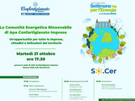 Torna la Settimana dell’Energia: martedì 21 ottobre l'evento in presenza sulla Comunità Energetica Rinnovabile di Confartigianato