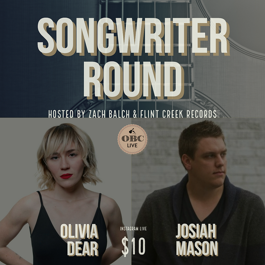 Songwriter in the Round (VIRTUALLY) 7:00 pm on INSTAGRAM LIVE