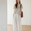 Thumbnail: Drawstring high wasted linen elasticated pants