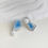 Thumbnail: Blue lakes 925 silver plated alloy plastic pearl earrings