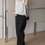 Thumbnail: Diagonal seam high waisted acid washed jeans