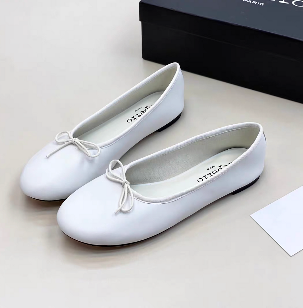 Thumbnail: Repetto Paris made in France crimson smooth lambskin ribbon flats
