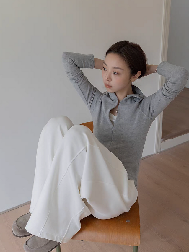 Slim fit cotton valour stretchy zipper contour jacket 3