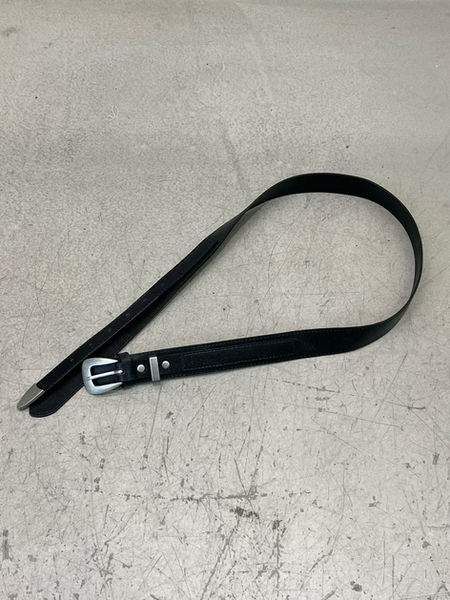 Handmade calf leather matte buckle belt