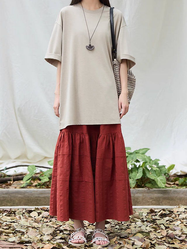 Modal cotton wool boyfriend mid length tee 5