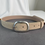 Thumbnail: Abstract matte buckle calf leather belt