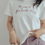 Thumbnail: Crewneck cursive print cotton shortsleeved tee