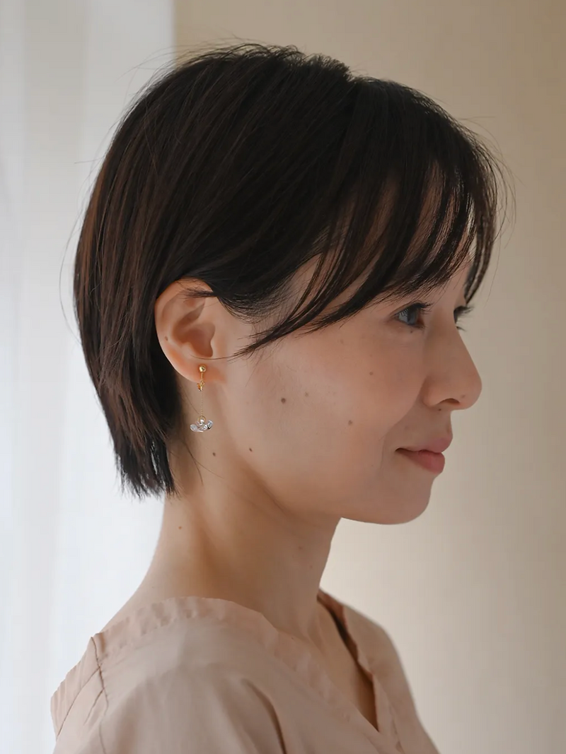 Handmade Hario birdrest dangling smohoemi frosted glass earrings 7