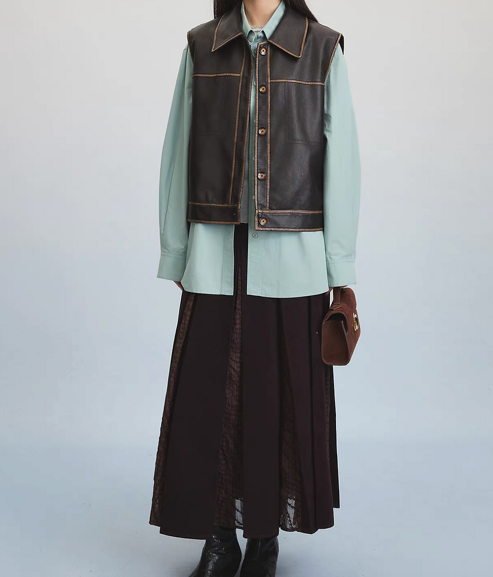 Thumbnail: Cotton mid length loose fit shirt