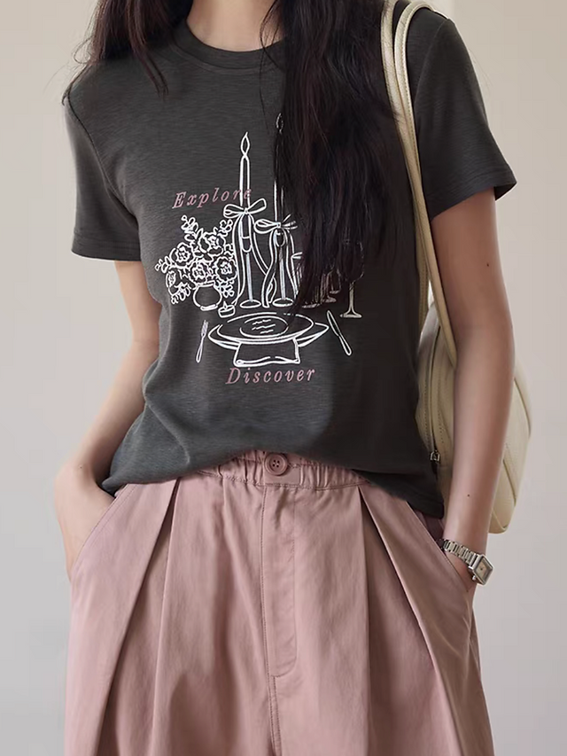 Elasticated cotton rayon dusty pink pleated straight pants 3