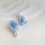 Thumbnail: Blue lakes 925 silver plated alloy plastic pearl earrings