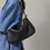Thumbnail: Toga embossed calf leather zipper shoulder + crossbody bag