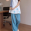 Thumbnail: Embroidered cotton tencel blue patterns flare vest