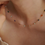 Thumbnail: Separable colorful bronze beads + comb 925 silver coated necklace set