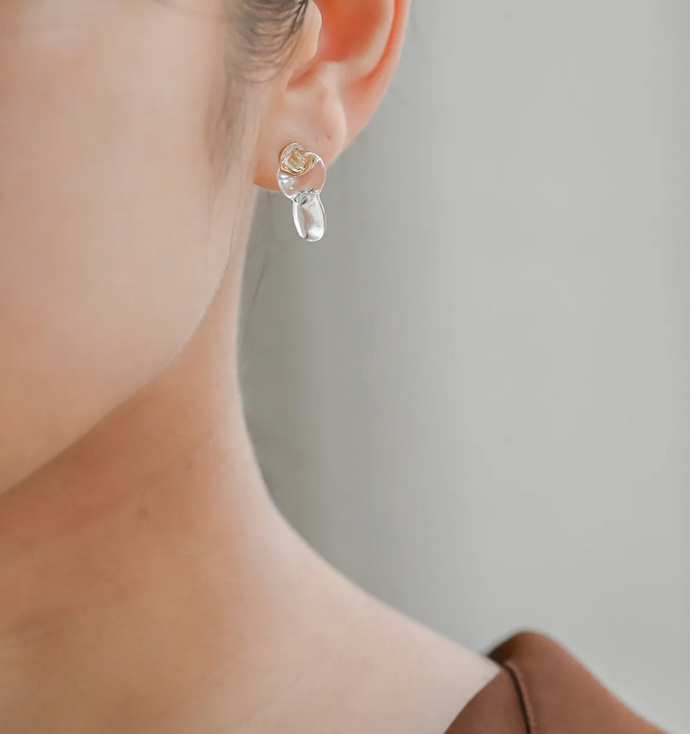 Thumbnail: Handmade Hario Birds words glass beads earrings