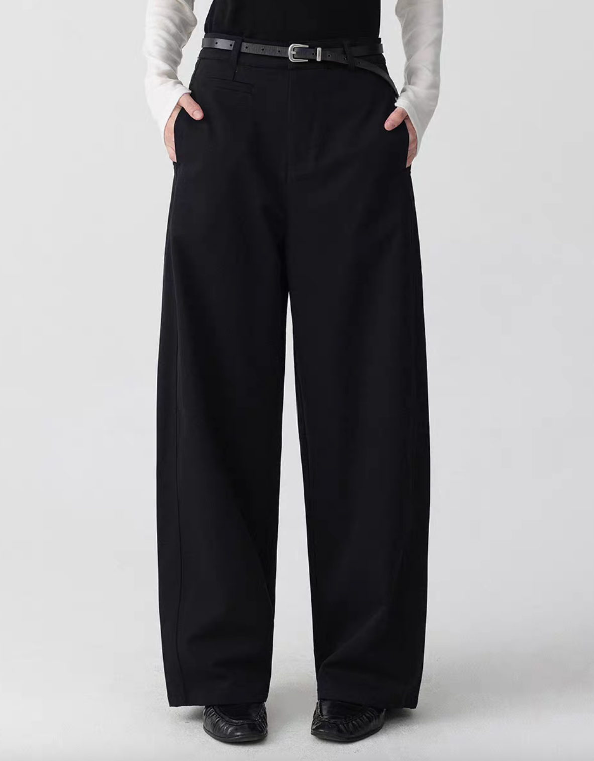 Must-have high waisted cotton straight pants