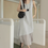 Thumbnail: Docking back pin diagonal contour tencel chiffon linen sleeveless sora dress