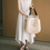 Thumbnail: Checker belted cotton U neck side pockets A line dress