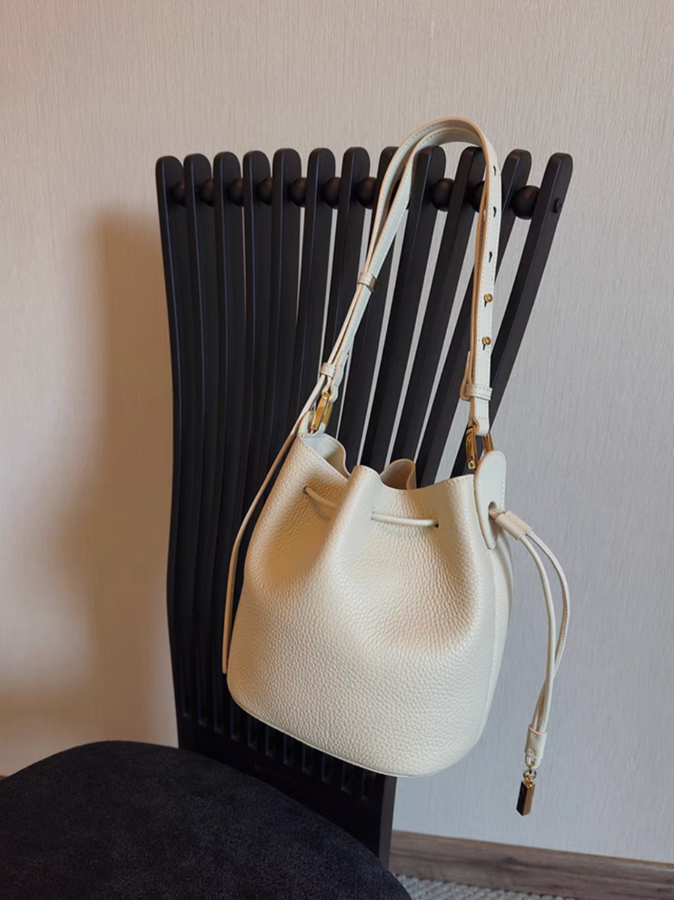 Toga embossed calf leather bucket shoulder + crossbody bag 7