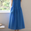 Thumbnail: Cornflower blue pleated sleeveless cotton linen dress