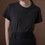 Thumbnail: Charcoal cotton crewneck shortsleeved tee