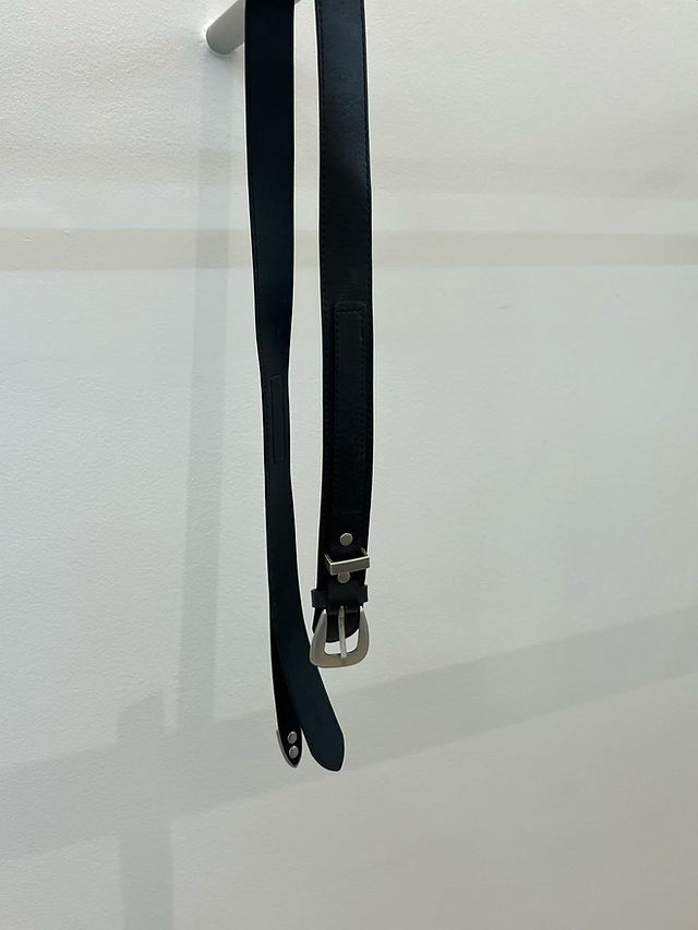Handmade calf leather matte buckle belt 3