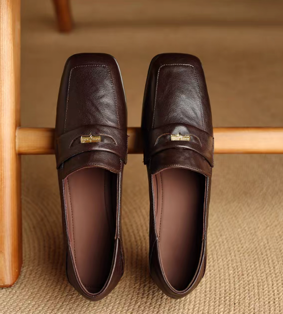 Thumbnail: Penny saver lambskin low heel loafers