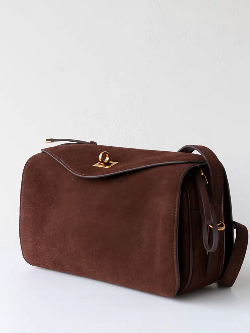 Calf leather twist buckle flap rodeo shoulder + crossbody bag 2