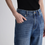 Thumbnail: Slim cut taper high waisted acid washed non fade denim jeans